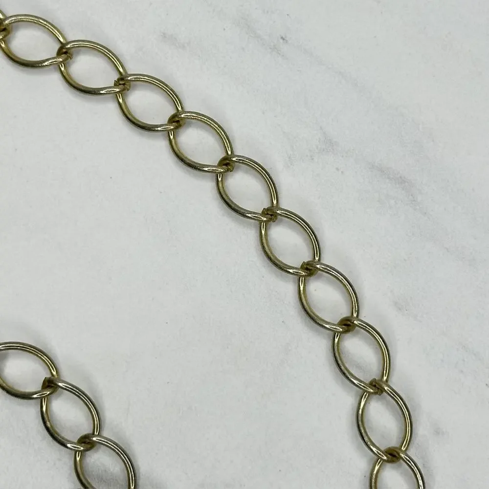 Simple Gold Tone Metal Chain Link Belt Basic Adjustable One Size (OS) ✨